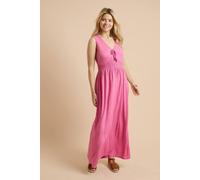 Dorothy Perkins Women's Shirred Waist Maxi Dress in Pink | Size: 14