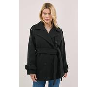 Dorothy Perkins Women's Short Belted Coat in Black | Size: 12