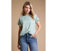 Dorothy Perkins Women's Short Sleeve T-Shirt Sequin Blouse in Sage | Size: 8
