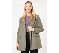 Dorothy Perkins Women's Smart Pocket Detail Blazer Coat in Khaki | Size: 12 Dorothy Perkins Khaki 12