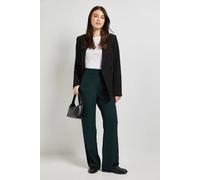 Dorothy Perkins Women's Stitch Waistband Straight Leg Trouser in Dark Green | Size: 14 Dorothy Perkins Dark Green 14