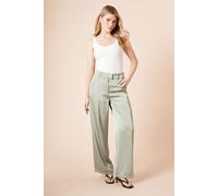 Dorothy Perkins Women's Tailored Satin Straight Leg Trouser in Mint | Size: 10 Dorothy Perkins Mint 10