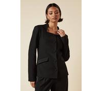 Dorothy Perkins Women's Tall Satin Sweetheart Neckline Jacket in Black | Size: 6
