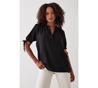 Dorothy Perkins Women's Tall Tie Sleeve Overhead Shirt in Black | Size: 8 Dorothy Perkins Black 8