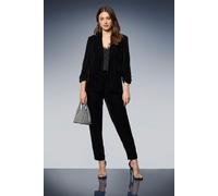 Dorothy Perkins Women's Velvet Blazer in Black | Size: 8 Dorothy Perkins Black 8