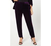 Dorothy Perkins Women's Velvet Tailored Trouser in Midnight Purple | Size: 8 Dorothy Perkins Midnight Purple 8