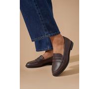 Womens Wide Fit Lara Penny Loafers Chocolate 8