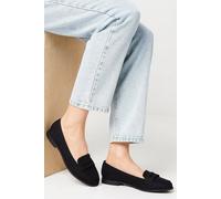 Dorothy Perkins Wide Fit Lara Penny Loafers, 8, Natural Black