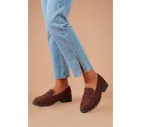 Dorothy Perkins Women's Wide Fit Leoni Chunky Loafers in Chocolate | Size: 3 Dorothy Perkins Chocolate 3
