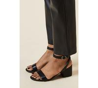 Dorothy Perkins Women's Wide Fit Tommi Barely There Mid Block Heel Sandals in Black | Size: 6 Dorothy Perkins Black 6