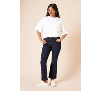 Dorothy Perkins Womens Wide-Leg Jeans Indigo Bootcut Slim Fit Comfort