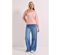 Dorothy Perkins Women's Zip Up Knitted Jumper in Pale Pink | Size: Small Dorothy Perkins Pale Pink S