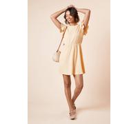 Dorothy Perkins Yellow Spot Double Angel Sleeve Jersey Mini Dress yellow 16