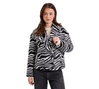 Dorothy Perkins Women's Zebra Printed Boxy Short Coat in Mono | Size: 18