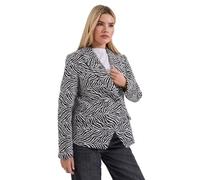 Dorothy Perkins Zebra Printed Double Breasted Blazer, 10, Zebra