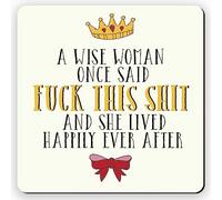 Dorothy Spring A Wise Woman Once Said Funny Retro Sarcastic Coaster Square Drink Coaster Gift for Office ly Captures Sarcasm Gift for Friends and Colleagues Love to Laugh