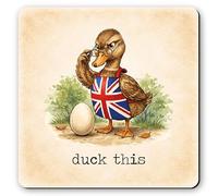 Dorothy Spring Duck This Funny Duck Wooden Coaster | Cheeky present for friends family coworkers bird lovers birthdays stocking fillers and Secret Santa