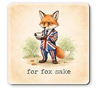 Dorothy Spring For Fox Sake Funny Fox Wooden Coaster | Sarcastic friendship gift for friends family coworkers wildlife lovers birthdays Christmas and Secret Santa