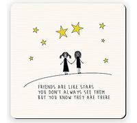 Dorothy Spring Friends Are Like Stars Wooden Gift Coaster | Friendship present, inspirational sentiment, meaningful keepsake