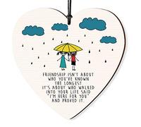 Dorothy Spring Friendship Wooden Heart Wall Sign Plaque Gift for Friends Inspirational Keepsake Quote I'm Here for You