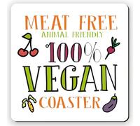 Dorothy Spring Meat Free Animal Friendly Vegan Gift Coaster | A colourful vegan present for friends and family who are proud to celebrate compassionate and animal friendly choices