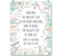 Dorothy Spring Sometimes The Smallest Step In The Right Direction Inspirational Wall Quote Plaque Metal Sign Size 15x20cm
