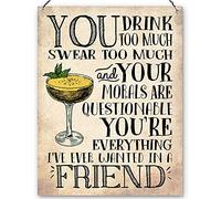 Dorothy Spring You Drink Too Much Funny Friendship Wall Quote Plaque Metal Sign Size 15x20cm