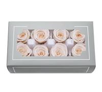 DorphyRoses Top-Grade 4-5cm Preserved Rose Head, True Natural Rose Last For 3-5 Years,Home Decoration, Festival Gifts, Essential For DIY,Zero Maintenance, Eco-Friendly (Beige)