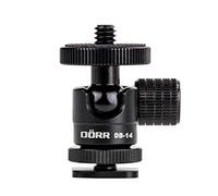 Dorr 386137 1/4-Inch DB-14 Micro Ball Head with Flash Shoe Adaptor - Black