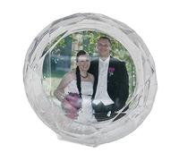 Dorr Diamond Shaped Snow Globe with Glitter Picture Frame