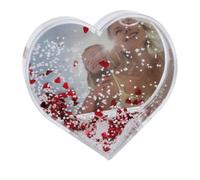 Dorr Heart Shaped Snow Globe Photo Frame - Red