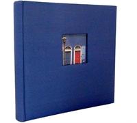 Dorr Window Traditional Photo Album with 100 Sides, Blue, 12 x 11.5-Inch