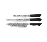 Dorre Akira knife set in stainless steel 3 knives Black