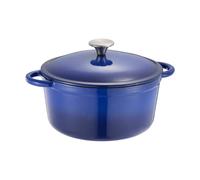Dorre Gretl cast iron casserole, round, stainless steel knob, 4 L Blue