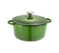 Dorre Gretl cast iron casserole, round, stainless steel knob, 4 L Green