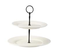 Dorre Kafi cake stand 2 tiers porcelain White