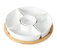 Dorre - Samara Bowl Set With Spinable Tray - White