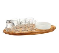 Dorre - Shonta Shot Tray 6 Glass Saltar Bowl 9 Parts - Clear