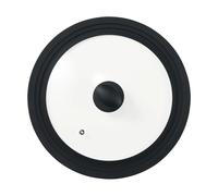 Dorre Una Universal lid black silicone round Glass