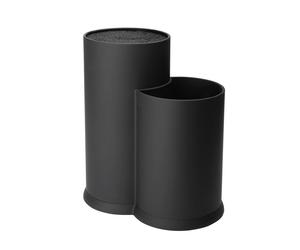 Dorre - Wide Knife Blocks & Utensil Holder, Black - Black