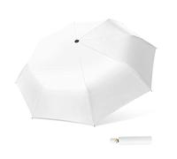 DORRISO Automatic Umbrella for Women, Compact Travel Umbrella Auto Open Close, Windproof & Sun Protection, Lightweight Folding Comfortable Design fit Car/Backpack White