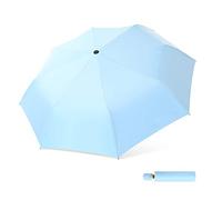 DORRISO Automatic Umbrella for Women，Compact Travel Umbrella Auto Open Close, Windproof & Sun Protection, Lightweight Folding Comfortable Design Blue B