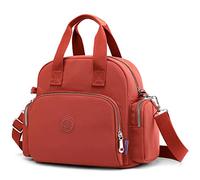 DORRISO Elegant Handbags Womens Shoulder Bag Rucksack Large Messenger Bag with USB Charging Port Tote Bag for Work Travel Casual Daily Ladies Water-Repellent Canvas Handbags Orange