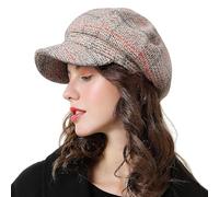 DORRISO Fashion Ladies Berets Hats Comfortable Leisure Travel Newsboy Hat Painter Baker Caps Adjustable Womens Beret Caps Octagonal Hat Khaki