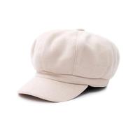 DORRISO Fashion Ladies Berets Hats Women Cap Leisure Travel Shopping Newsboy Hat Cabbie Painter Baker Caps Adjustable Womens Beret Caps Octagonal Hat Beige