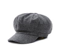 DORRISO Fashion Ladies Berets Hats Women Cap Leisure Travel Shopping Newsboy Hat Cabbie Painter Baker Caps Adjustable Womens Beret Caps Octagonal Hat Gray