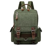 DORRISO Fashion Men Backpack Vintage Chest Bag for Men 10.9 Inch iPad with Handle Convertible Sling Shoulder Bag for Casual Travel Shopping Daily Outdoor Water-Resistant Rucksack Bag Green