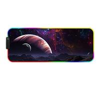 DORRISO Large RGB Gaming Mouse Pads 800x300x4mm Led Mousepad Soft Computer Keyboard Mice Mat for Macbook, PC, Laptop, Desk Gaming Mouse Pads Starry Sky