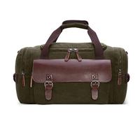 DORRISO Men Travel Duffle Bag Vintage Weekend Shoulder Bag with Multiple Handle Holdall Bag for Holiday Gym Camping Vacation Casual Sport Canvas Men Overnight Satchel Totes Bag Green