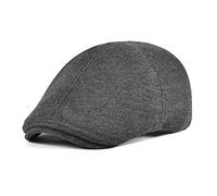 DORRISO Mens Flat Cap Vintage Adjustable Flat Caps Classic Beret Cap Men Travel Leisure Vacation Hats Newsboy Cabbie Driving Hat Gray C